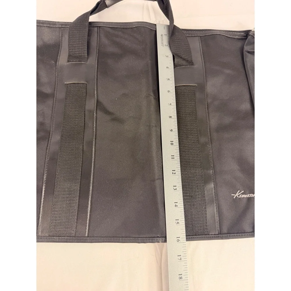 Kenneth Cole Duffle Bag Large Black Nylon Weekender Travel Tote Shoulder Strap